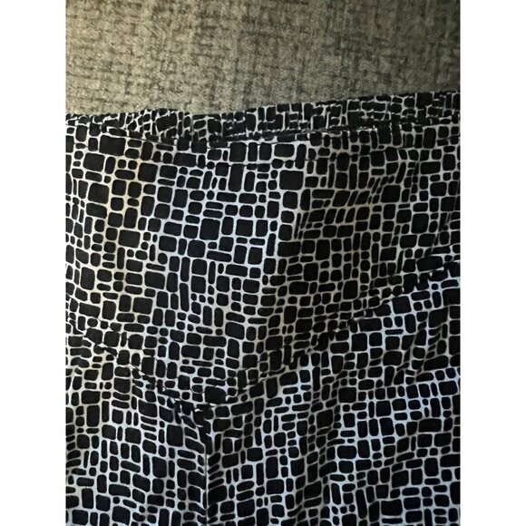 Woven Print Cropped Wide Leg Pants Casual Comfy Lounge Trousers - Picture 8 of 8